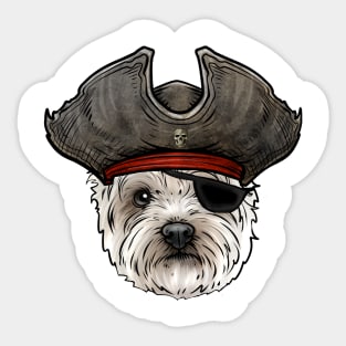 West Highland Terrier Pirate Sticker